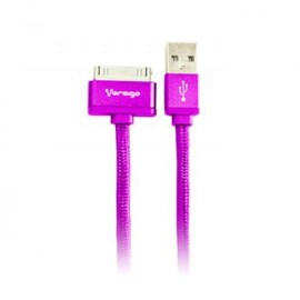 CABLE USB A 32 PINES MACHO A MACHO VORAGO COLOR MORADO DE 1 METRO CAB-118