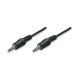 CABLE DE AUDIO 3.5 MM MACHO A MACHO MANHATTAN COLOR NEGRO DE 1.8 METROS 334594