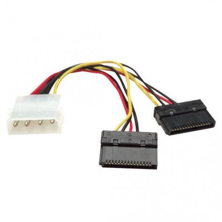 CABLE DE ALIMENTACION SATA PULG.YPULG. 1 MOLEX A 2 SATA DE 15 PIN MANHATTAN DE 0.15 METROS