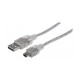 CABLE USB A MINI MACHO A MACHO MANHATTAN COLOR GRIS DE 1.8 METROS 333412