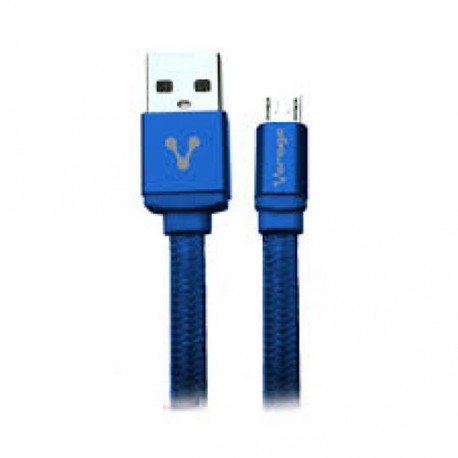 CABLE USB A MICRO USB MACHO A MACHO VORAGO COLOR AZUL DE 1 METRO CAB-107