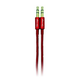 CABLE AUDIO 3.5 MM MACHO A MACHO VORAGO COLOR ROSA DE 1 METRO CAB 115 ROJO