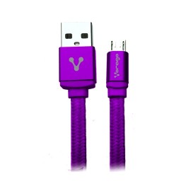 CABLE USB A MICRO USB MACHO A MACHO VORAGO COLOR MORADO DE 1 METRO CAB-107