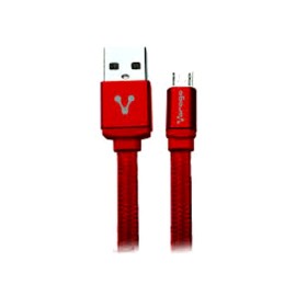 CABLE USB A MICRO USB MACHO A MACHO VORAGO COLOR ROJO DE 1 METRO CAB-107