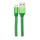 CABLE USB A MICRO USB MACHO A MACHO VORAGO COLOR VERDE DE 1 M CAB-107