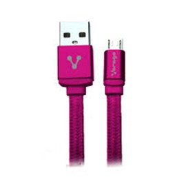 CABLE ADAPTADOR MICRO USB A MACHO A B MACHO VORAGO COLOR ROSA DE 1 M AC-365810-43