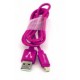 CABLE ADAPTADOR MICRO USB A MACHO A B MACHO VORAGO COLOR ROSA DE 1 M AC-365810-43