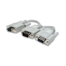 CABLE VGA TRES ENTRADAS 2 MACHOS 1 HEMBRA MANHATTAN COLOR GRIS DE 5 CM 328302