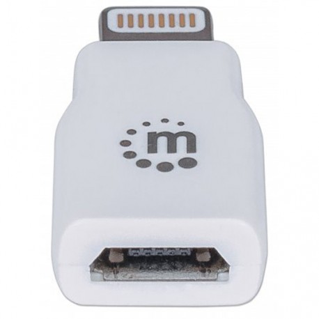 CABLE ADAPTADOR MICRO USB 2 MACHOS 1 HEMBRA MANHATTAN COLOR BLANCO DE . 390620