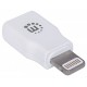 CABLE ADAPTADOR MICRO USB 2 MACHOS 1 HEMBRA MANHATTAN COLOR BLANCO DE . 390620