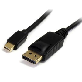 CABLE ADAPTADOR MONITOR MINI DISPLAYPORT MACHO A MACHO STARTECH COLOR NEGRO DE 1.8 METROS MDP2DPMM6