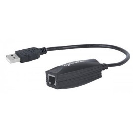 CABLE EXTENSION ACTIVA USB A MACHO,A HEMBRA MANHATTAN COLOR NEGRO DE 60 METROS 179300