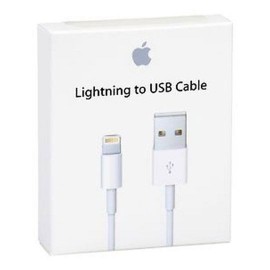 CABLE CARGADOR LIGHTNING USB A 8 PINES APPLE COLOR BLANCO DE 1 METRO MD818AM