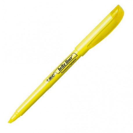 MARCATEXTOS RESALTADOR BIC BRITE LINER BLR12AM COLOR AMARILLO 1 PIEZA