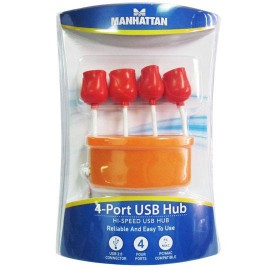 HUB MANHATTAN CON 4 PUERTOS USB 2.0 EN FORMA DE FLORES 161510