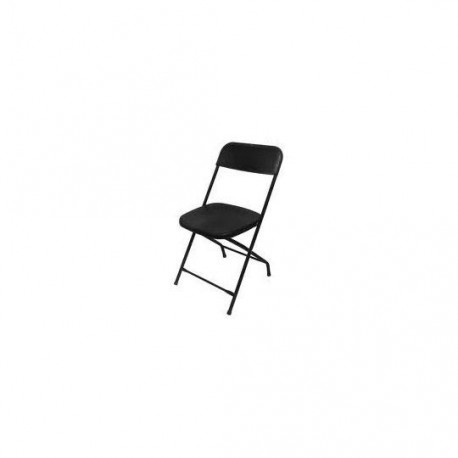 SILLA PLEGABLE EDAR FPP-003 DE PLASTICO EN COLOR NEGRO