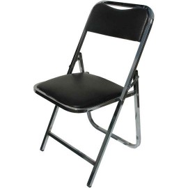 SILLA PLEGABLE EDAR FP-700-K2 DE ACERO EN COLOR NEGRO