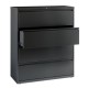 Lm-archivero 4 gavetas horizontal negro