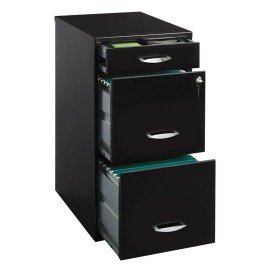 ARCHIVERO VERTICAL DE 3 GAVETAS SPACE SOLUTIONS 20225 COLOR NEGRO