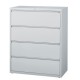 ARCHIVERO HORIZONTAL DE 4 GAVETAS HIRSH 17455 COLOR GRIS