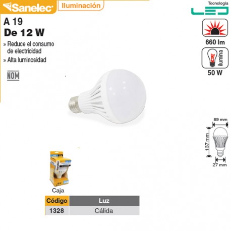 FOCO SANTUL TIPO LED DE PLASTICO 9 WATTS 127V