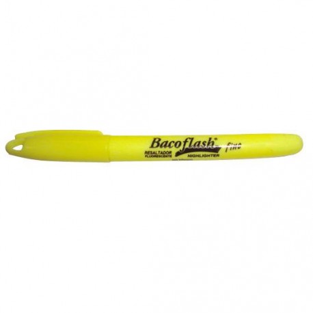 MARCATEXTOS RESALTADOR BACO BACOFLASH COLOR AMARILLO 1 PIEZA