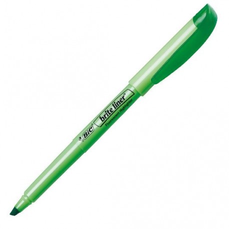 MARCATEXTOS RESALTADOR BIC BRITE LINER BLR12VE COLOR VERDE 1 PIEZA