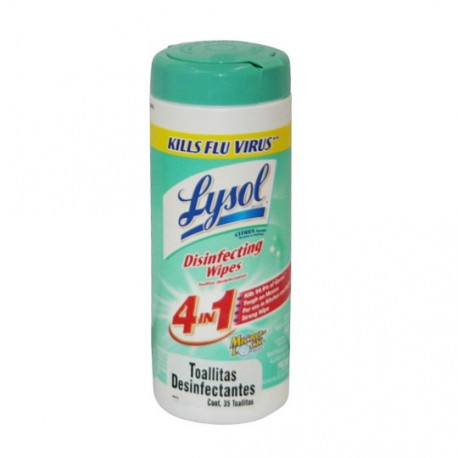 TOALLAS ANTIBACTERIALES LYSOL 35 TOALLAS