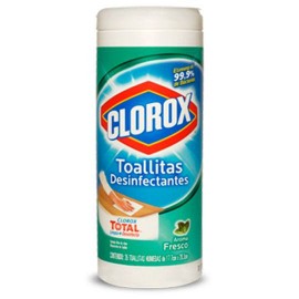 TOALLAS ANTIBACTERIALES CLOROX 35 TOALLAS AROMA FRESCO