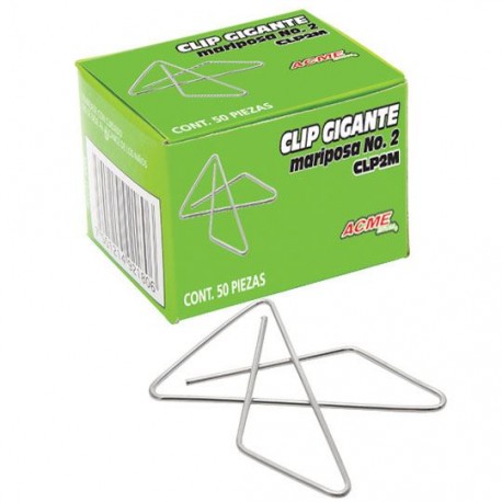 CLIP MARIPOSA BARRILITO NUMERO 2 CAJA CON 12 CLIPS