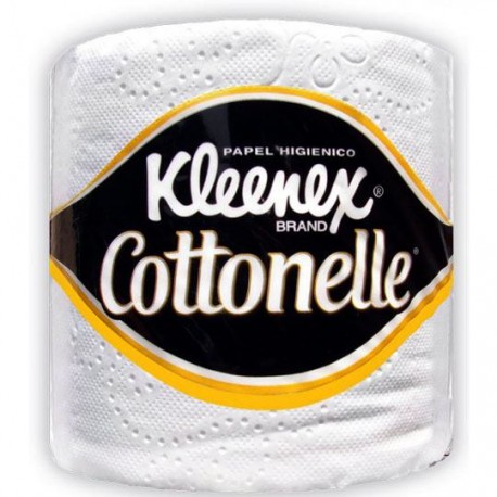 PAPEL HIGIENICO TRADICIONAL KLEENEX COTTONELLE 90429 DE 360 HOJAS DOBLES DE 10.8 X 9.5 CM COLCHON C/40 ROLLOS