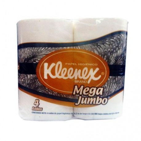 PAPEL HIGIENICO TRADICIONAL KLEENEX 90433 DE 400 HOJAS DOBLES DE 9.8 X 8.8 CM COLCHON C/20 PAQUETES DE 4 ROLLOS