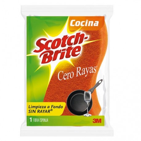 FIBRA ESPONJA CERO RAYAS SCOTCH-BRITE DE USO DOMESTICO 1 PZA