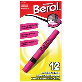 MARCATEXTOS RESALTADOR BEROL 2112 COLOR ROSA 1 PIEZA