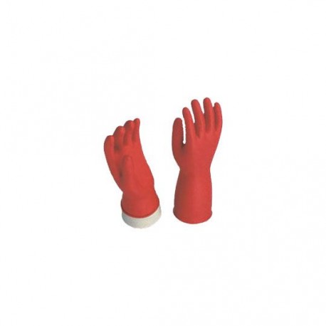 GUANTES DE HULE ADEX DEL NUMERO 8 USO DOMESTICO COLOR ROJO 1 PZA