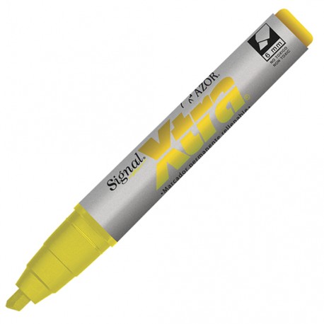 MARCADOR PERMANENTE AZOR SIGNAL XTRA 40005 COLOR AMARILLO 1 PIEZA