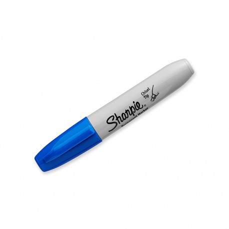 Marcador permanente sharpie chisel azul