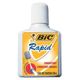 CORRECTOR TIPO LIQUIDO BIC RAPID BASE AGUA CONTENIDO 20 ML 1 PIEZA