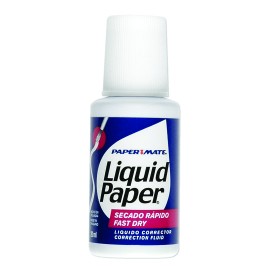 CORRECTOR TIPO LIQUIDO PAPER MATE LIQUID PAPER BASE AGUA CONTENIDO 20 ML 1 PIEZA
