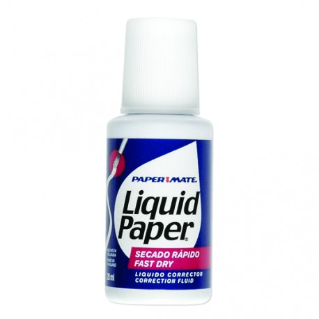 CORRECTOR TIPO LIQUIDO PAPER MATE LIQUID PAPER BASE AGUA CONTENIDO 20 ML 1 PIEZA